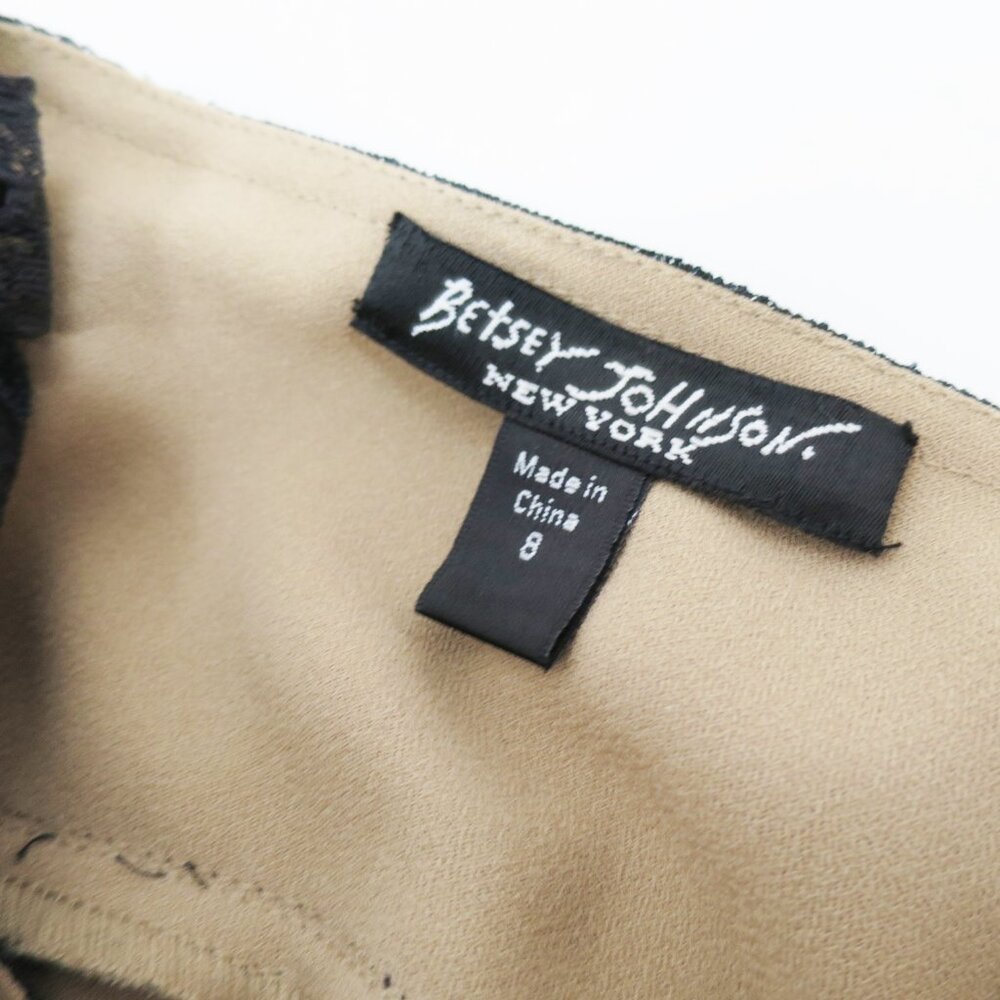 NWT Betsey Johnson Black Illusion Mesh Slip Dress with Floral Embroidery 8 $265 - Picture 7 of 16